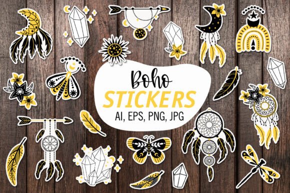 Download BOHO/ Printable Stickers Cricut Design - Cricut design Collection