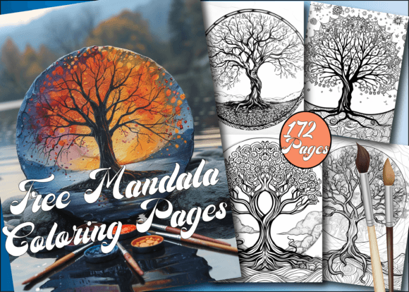 Download Tree Mandala Coloring Book for Adult - Adult Collection