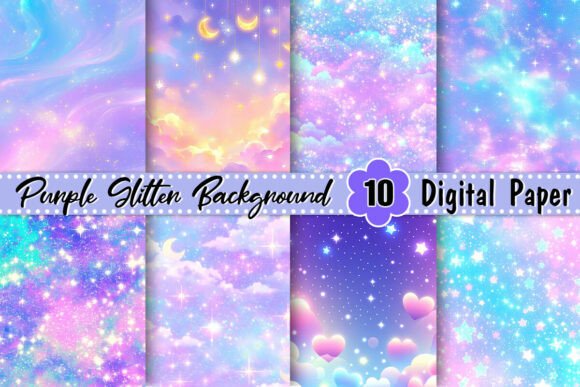 Download Purple Glitter Unicorn Background - Background Collection