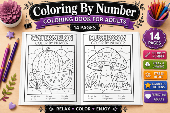 Download Color by Number Coloring Book for Adults - Adult Collection