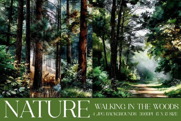 Download Walk in the Woods Nature Backgrounds, S3 - Background Collection