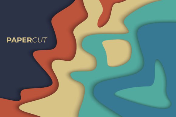 Download Wavy Paper Background in Bright Colors - Background Collection