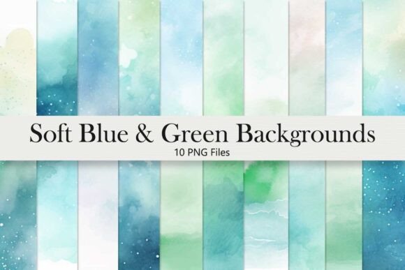 Download Pastel Watercolor Blu &amp; Mint Backgrounds - Background Collection