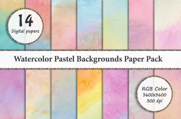 Download Watercolor Pastel Backgrounds Paper Pack - Background Collection