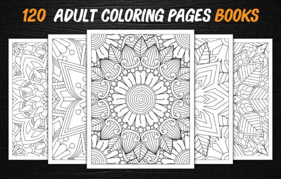 Download 120 Adult Mandalas Coloring Books Bundle - Adult Collection