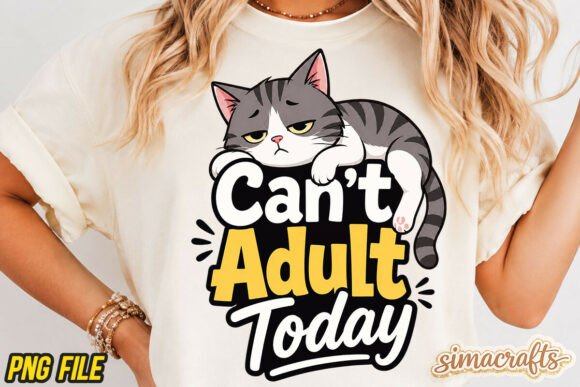Download Can't Adult Today Funny Cat PNG - Adult Collection