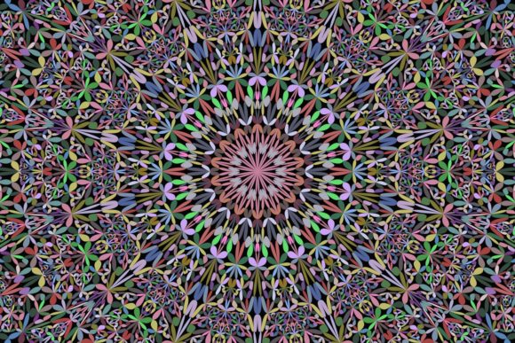 Download Multicolored Floral Mandala Background - Background Collection