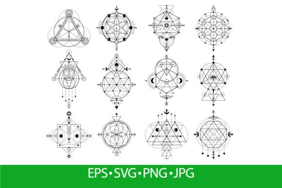 Download Sacred Geometry Figures, Abstract Mystic - Sacred Collection
