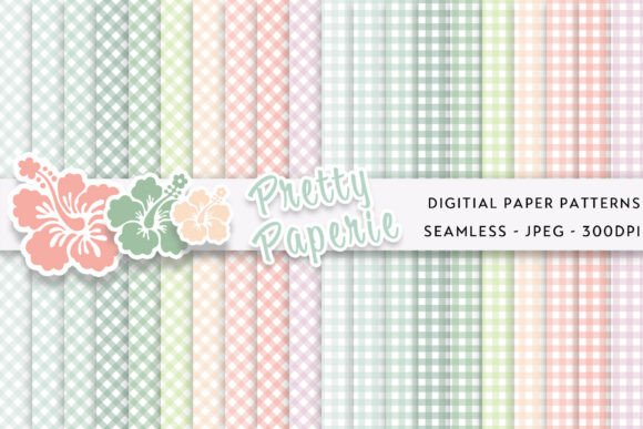 Download 20 Gingham Digital Paper Backgrounds - Background Collection