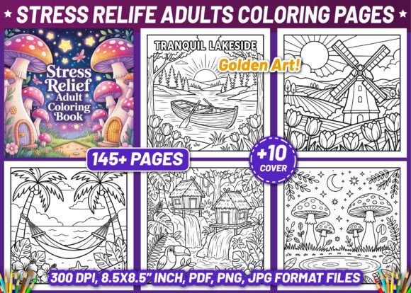 Download Stress Relief Adult Coloring Book Pages - Adult Collection