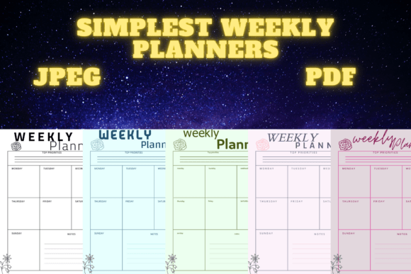 Download Best Simplest Weekly Planner Freebie 51 - Freebie Collection