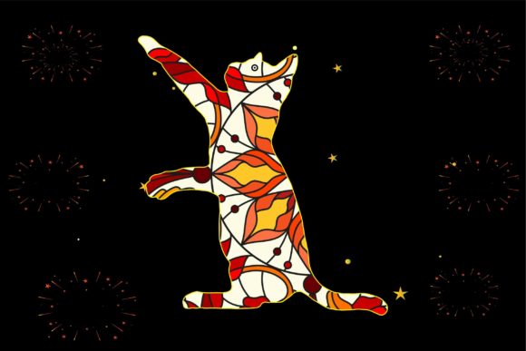 Download Cartoon Cat Wishing Happy New Year - Happy Collection