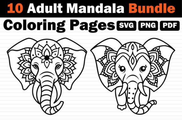 Download Adult Mandala Coloring Pages Bundle - Adult Collection