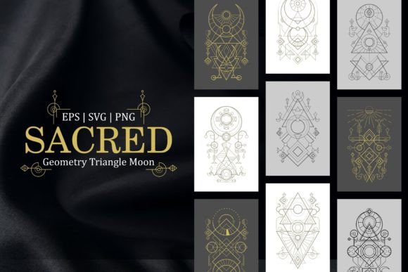 Download Sacred Geometry Triangle Moon - Sacred Collection