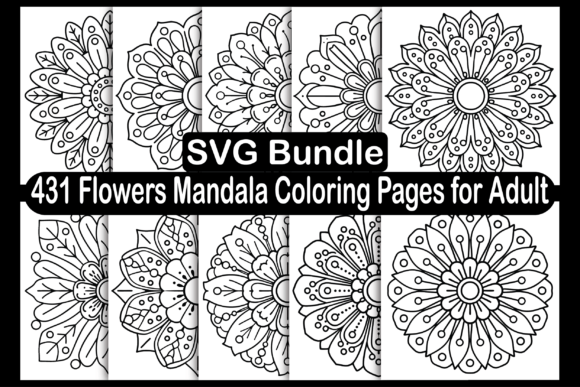 Download Flowers Mandala Coloring Pages for Adult - Adult Collection