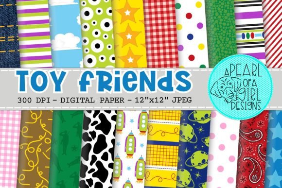 Download Toy Friends Digital Paper, Background - Background Collection
