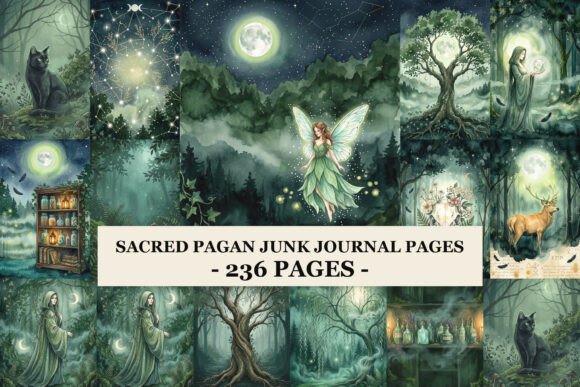 Download Sacred Pagan Junk Journal Pages - Sacred Collection