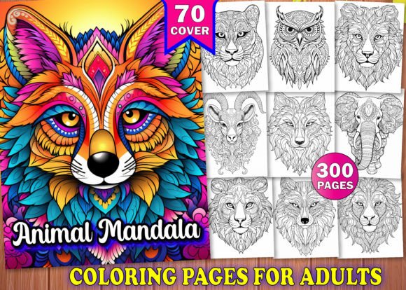 Download 300 Adults Animal Mandala Coloring Pages - Adult Collection