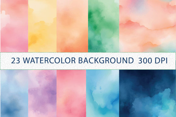 Download Dreamy Watercolor Background Bundle - Background Collection