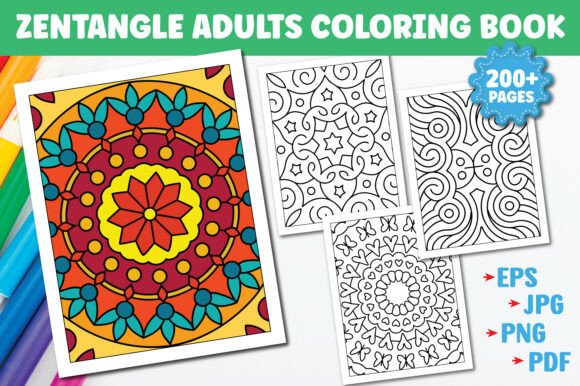 Download Zentangle Coloring Pages for Adults - Adult Collection